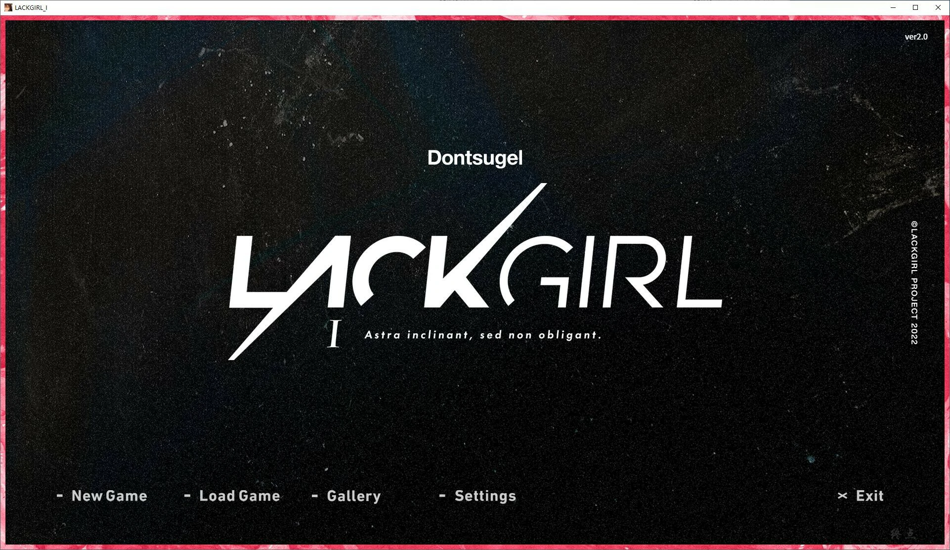 【GalGame】【PC】『LACKGIRL I &#8211; “Astra inclinant, sed non obligant.”』
