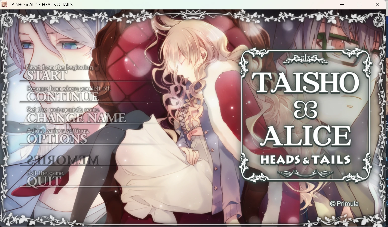 【GalGame】【PC】大正×对称爱丽丝 HEADS &amp; TAILS