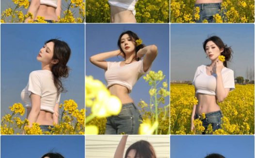 油菜花海拍照，10个动作，自然上镜又好看，拍照很出片