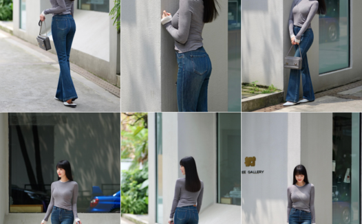 牛仔裤拍照,几个动作,时尚自然又漂亮,气质温柔好身材