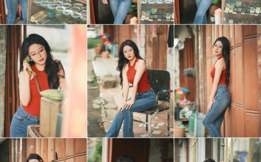 牛仔裤拍照,8个姿势,大方漂亮又显瘦,拍出自然好看好身材