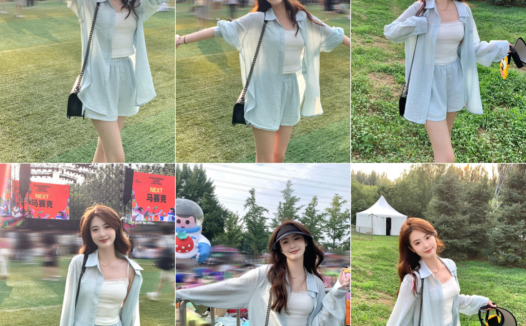 户外拍照,8个拍照姿势,松弛漂亮又自然,拍出夏日氛围感