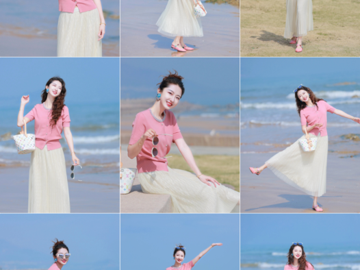 夏天穿裙子,这样拍照摆姿势,照片明媚漂亮,自然上镜有气质
